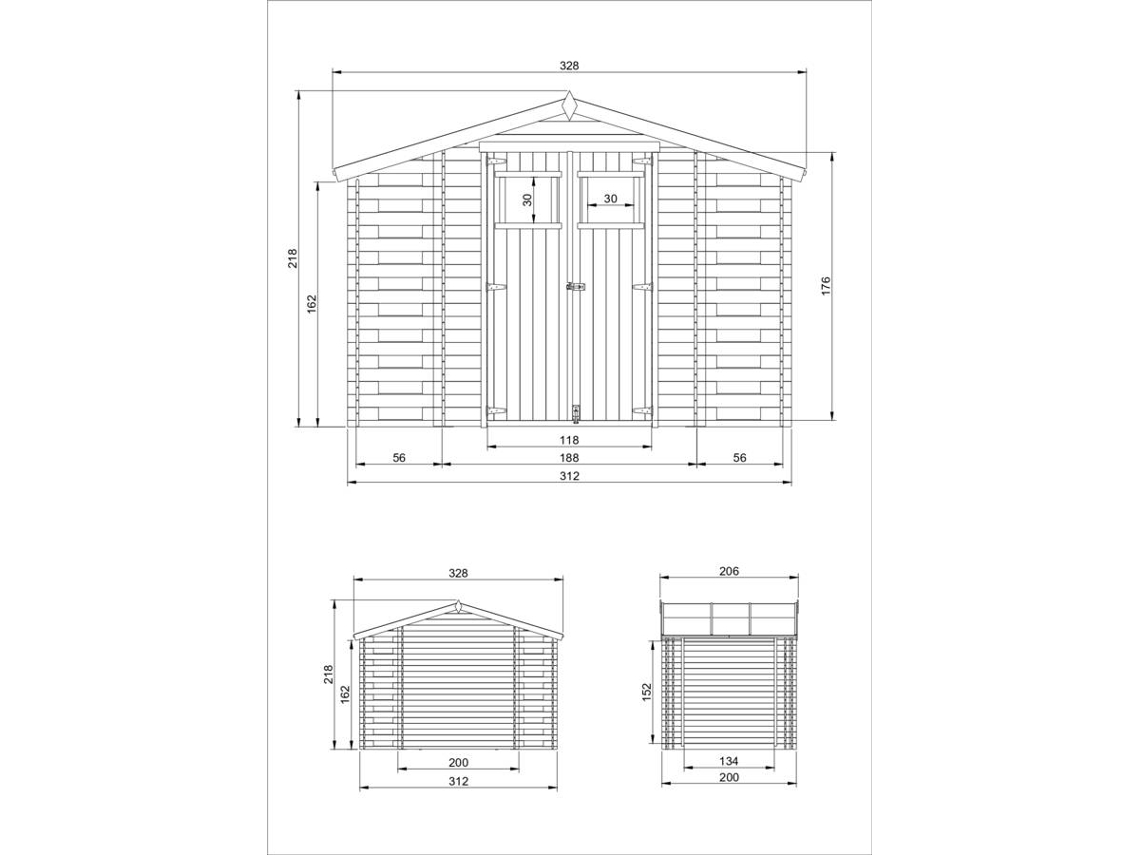 Caseta de jardín Utility 7,5 m²