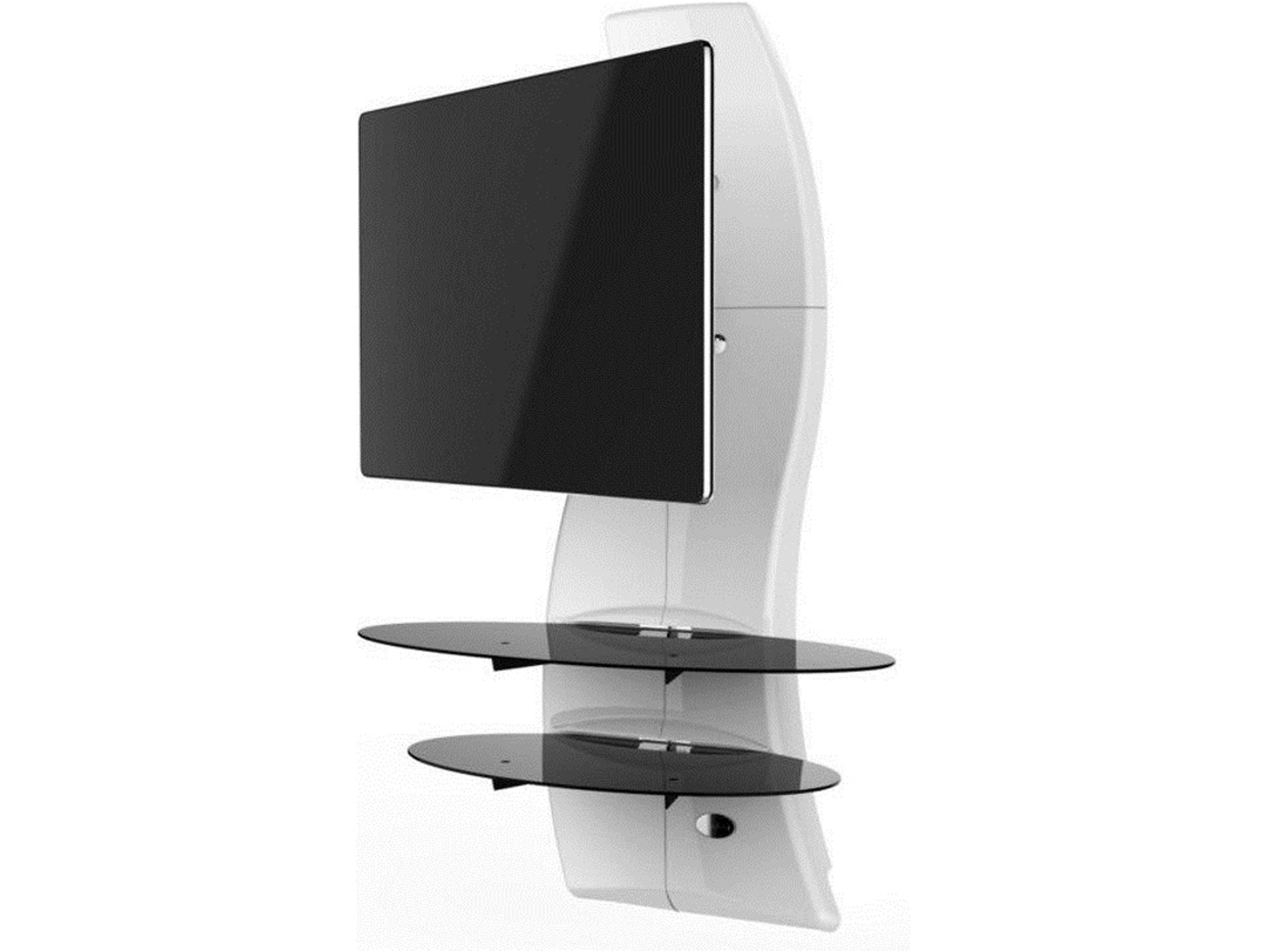 Soporte Tv Ghost 2000 meliconi 8128 a 16002 cm3263 giratorio blanco design dr mueble pared orientable con 2 pantallas plasmalcd 32 63 488087