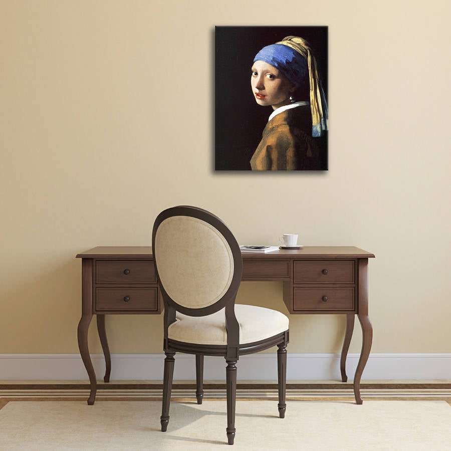 Legendarte Cuadro Lienzo digital la joven perla muchacha con turbante jan vermeer decoración pared cm. 40x50