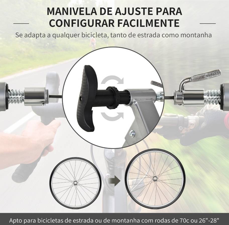 Rodillo de Entrenamiento para Bicicleta HOMCOM 5661-0061 (54.5 x 47.2 x 39.1cm)