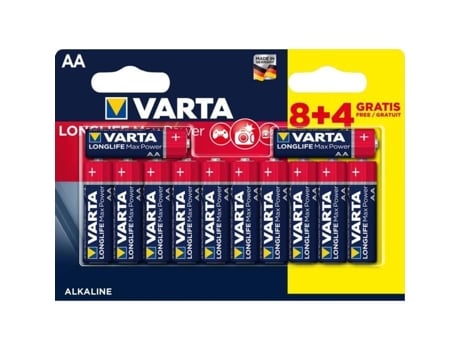 12 Pilas Alcalinas Lr06 Aa – 1 5V VARTA Longlife Max Power 84 en Blister