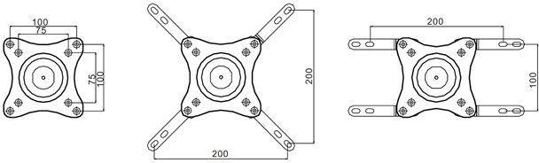 Soporte De Tv nilox flexarm 360 blanco multibrackets vesa pared para televisores 15 40