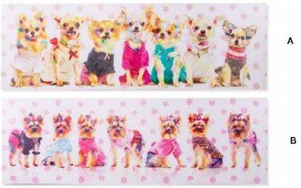 Lienzo Modelo Perros 140x45x4 color b hogar y 140 45 4