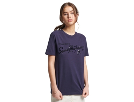 Camiseta de Mujer SUPERDRY Azul (L)