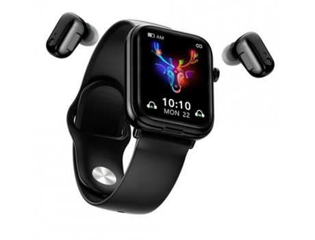 Smartwatch X8 Tws Auriculares Bluetooth Inalámbricos 2 en 1 Compatible para Android iOS Negro