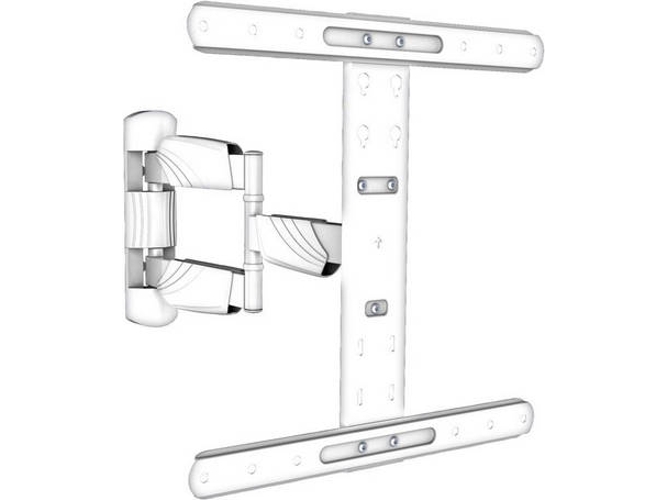 Value 17991149 Curved televisor de pared color blanco soporte tv 32 a 55 35