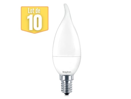 Conjunto de 10 bombillas LED Bougie 5W (Eq.35W) E14 3000K