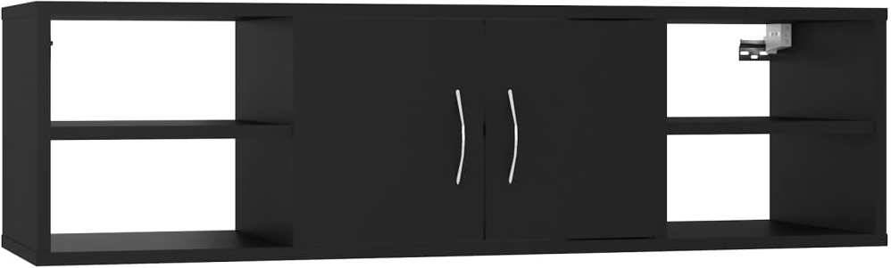 Estantería De Pared vidaxl negro madera aglomerada 102x30x29 cm 102x30x29cm