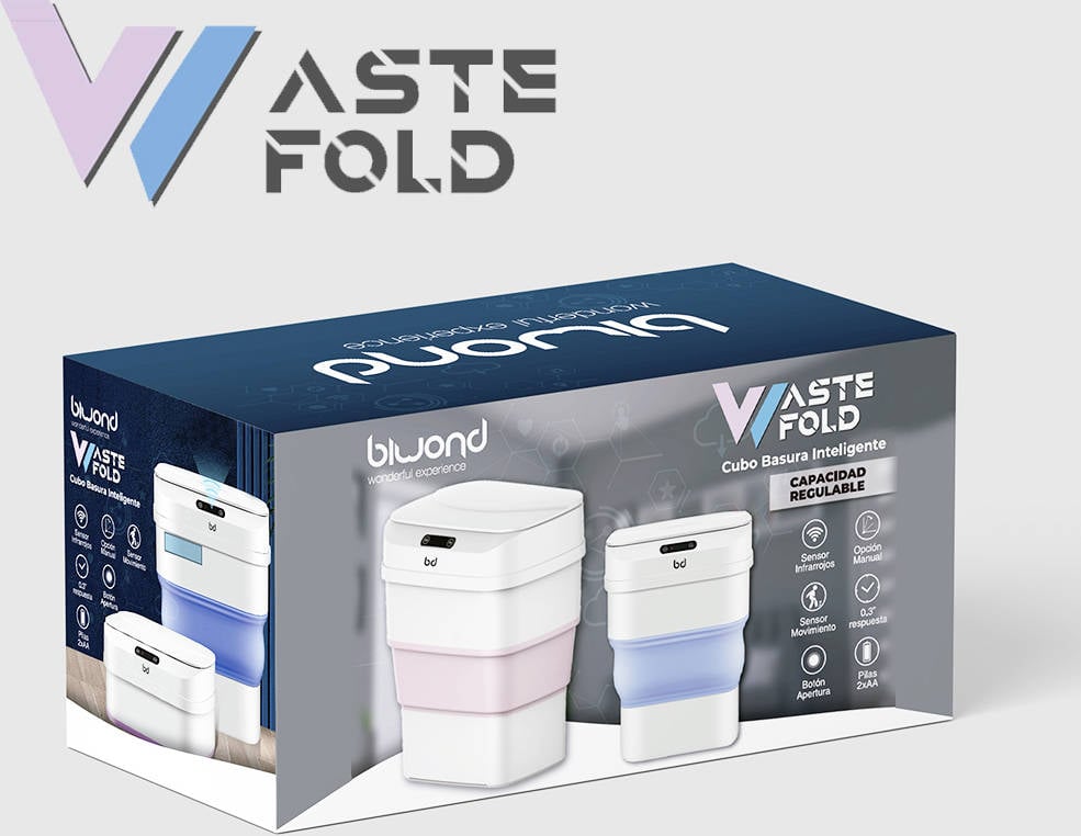 Cubo De Basura biwond waste fold azul 17.5 l inteligente sensor infrarojos 175l 8