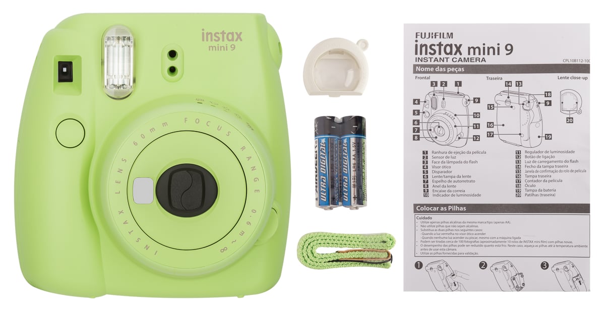 Cámara Instantánea FUJIFILM Instax Mini 9 (Lime Green - Obturación: 1/60 s  - 2 Pilas LR6/AA - 62x46mm)