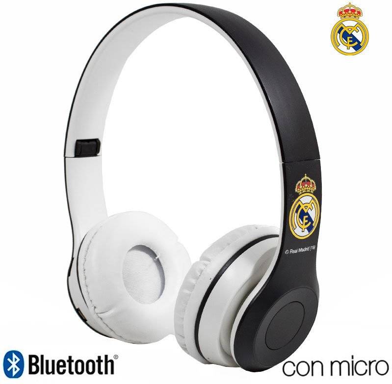 Auriculares Bluetooth S-MARCA Licencia Fútbol Real Madrid C.F (On Ear - Micrófono)