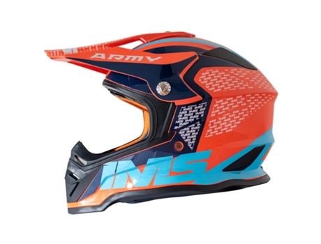 Casco IMS Motocross Army UX-81 Naranja Azul (S)