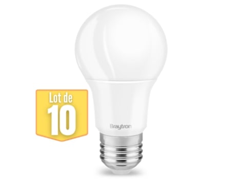 El lote de 10 bombillas A60 9W LED (Ec. 60W) E27 4000K