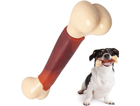 Juguete para masticar para perros Hueso resistente Juguete de hueso indestructible Juguete con forma de hueso resistente Limpieza de dientes y jugu...