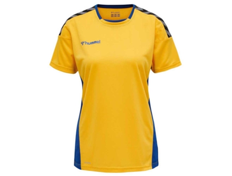 Camiseta de Mujer para Fútbol HUMMEL Authentic Poly Amarillo (S)