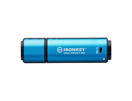 Pen Drive USB Kingston Technology IronKey VP50 16 GB USB Type-C 3.2 Gen 1 (3.1 Gen 1) Black, Blue