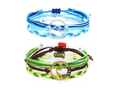 Juegos De Pulseras Ajustables, Regalo De Playa De Verano Para Mujeres, Hombres, Adolescentes, Niñas, Día De San Valentín, Estilo 2 ZMDECQNA 2 Un