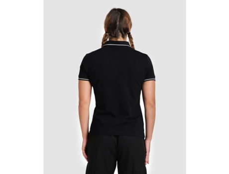 Polo de Mujer para Natación ARENA Team Solid Algodón Negro (XL)