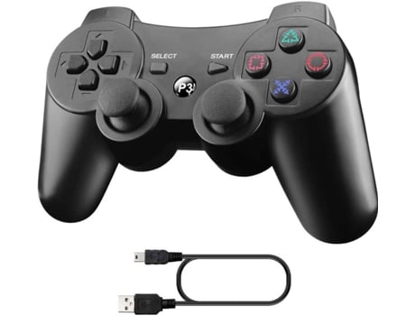 Mando para PS3 CHRONUS 0715-W Negro (Inalámbrico)