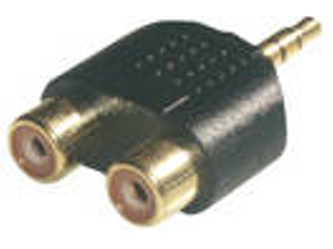 Adaptador de interfaz MCL 3.5mm / 2xRCA Negro