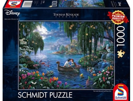 Puzzle SCHMIDT SPIELE Thomas Kinkade Studios: Disney Dreams Collections - The Little Mermaid and Prince Eric rompecabezas 1000 pieza(s) Dibujos