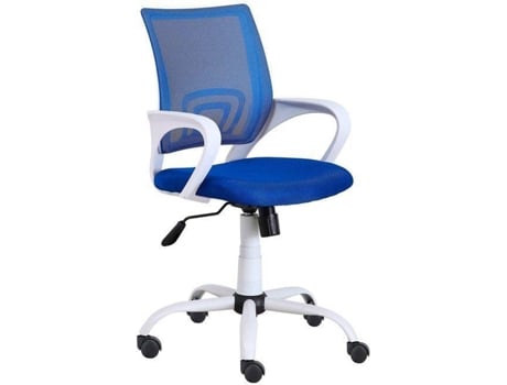 Silla de Escritorio Operativa ABECEDARIO Logic Blanco y Azul (60 x 102 x 60 cm - Tejido)