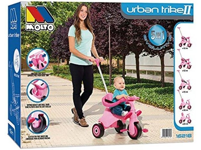 Triciclo Urban Trike ii rosa city girl infantil 5 en 1 color 16218