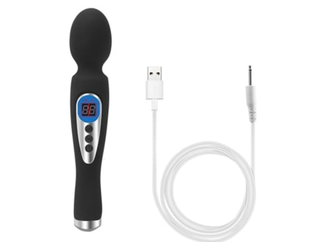 Vibrador de masaje recargable USB con múltiples frecuencias para adultos (negro) VEANXIN