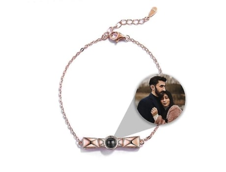 Pulseras de pulsera de fotografía de círculo personalizado Sobre personalización de la pareja de mascotas Regalo de joyería para mamá