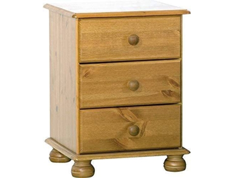 Mesita De Noche altea miel 3 cajones madera 55x48x34 cm