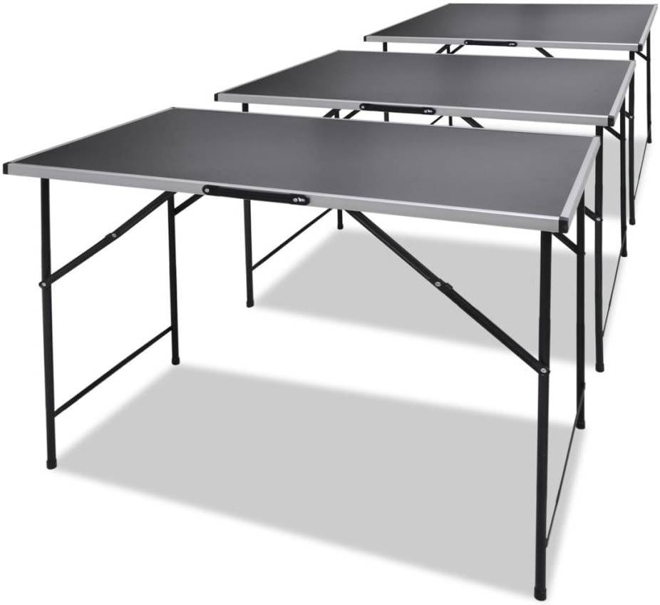 Mesa VIDAXL (Negro - Tablero DM - 100 x 60 x 82 cm)