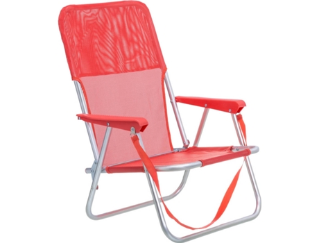 Lolahome Silla De playa plegable coral aluminio 71x54x40 cm