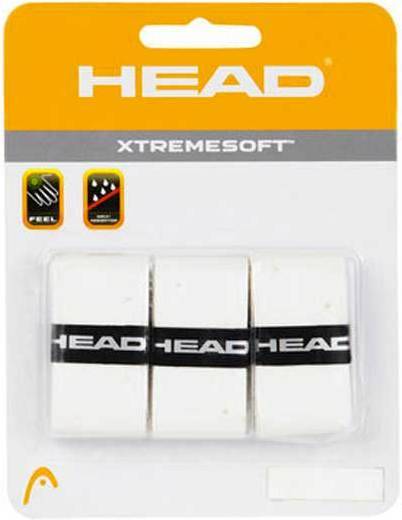 Head Xtremesoft Overgrip 3 blanco sobregiro de raqueta squash racket