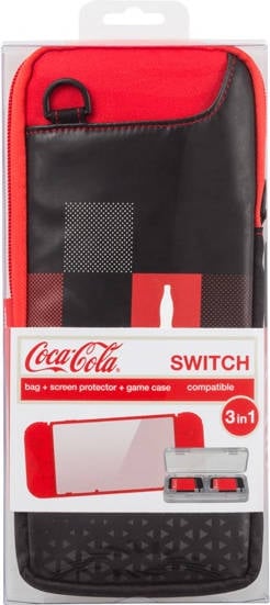 Conjunto Funda Nintendo Switch + Protetor de Pantalla + Caixa de Juegos INDECA Coca-Cola