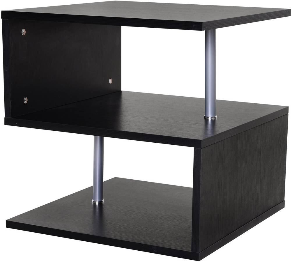 Mesa de Centro HOMCOM Negro (Aluminio - 50x50x50 cm)