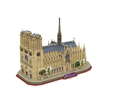 Puzzle 3d Catedral de notre dame national geographic cubic fun 128