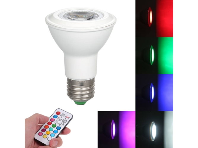 Lámpara con Mando a Distancia ANSELF A C 85-265 V 10 W LED RGB E26 Blanco