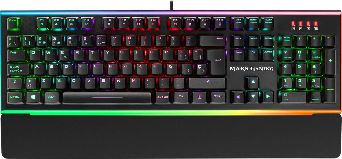 Teclado Gaming MARS MK6 (Mecánico - Portugués - Negro)