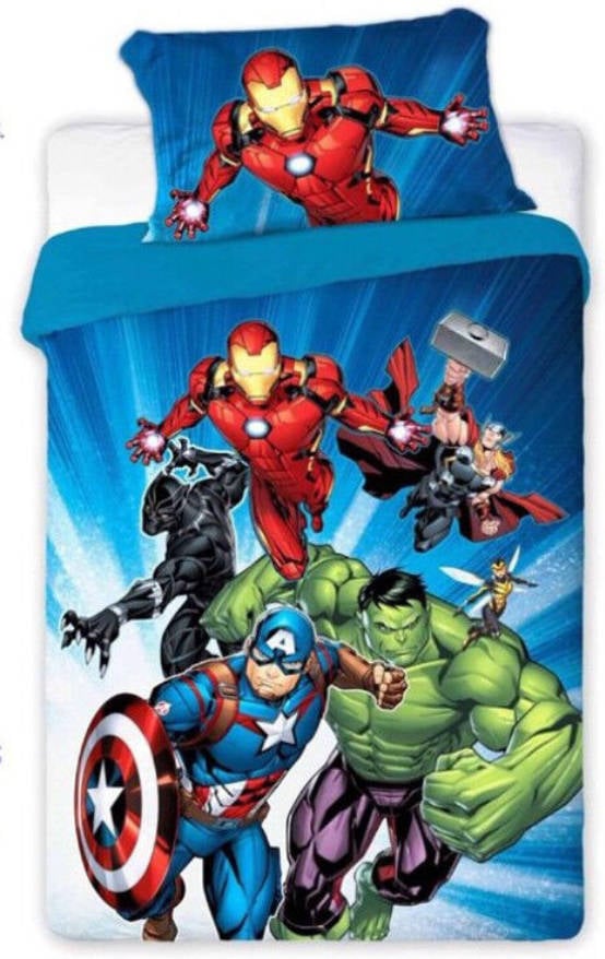 Avengers Set Compuesto 150x220 cm azul intenso decorada con dibujos los vengadores en colores b funda 67073