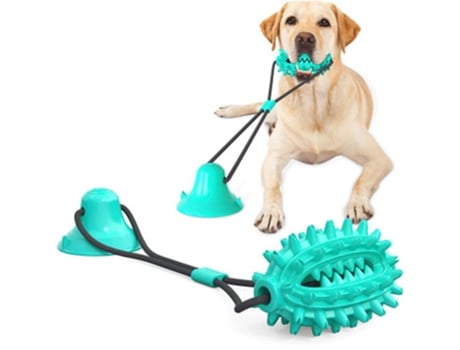 Juguetes para masticar perros con campana, juguetes de cuerda para la dentición con ventosa para perros pequeños y grandes, juguete para entrenamie...