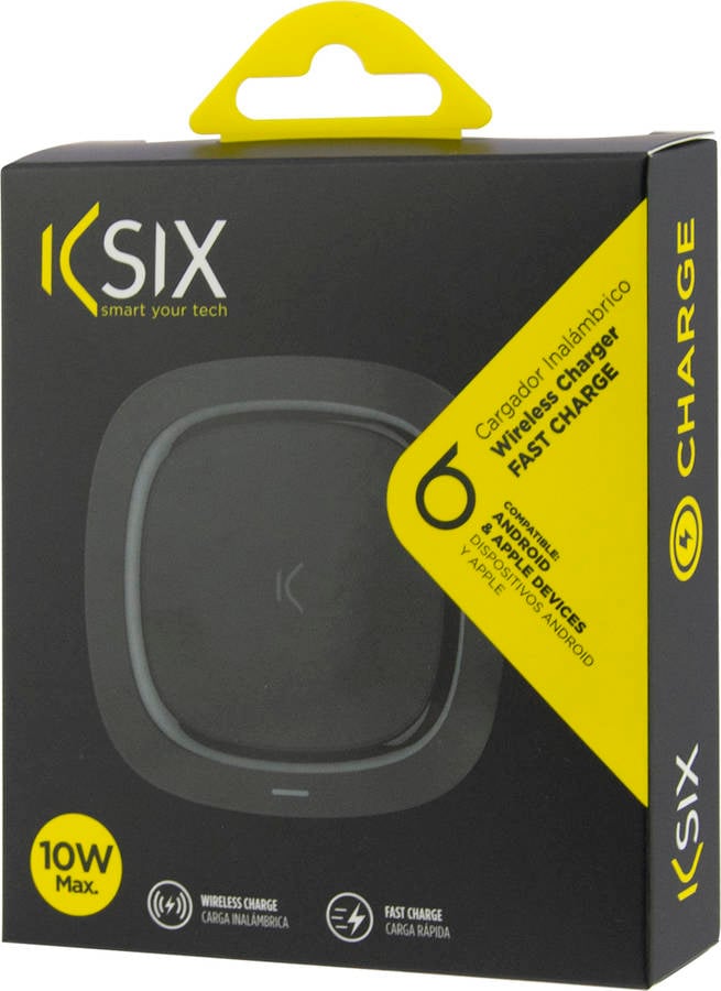 Cargador Inalámbrico KSIX BXCQI07 10W Negro