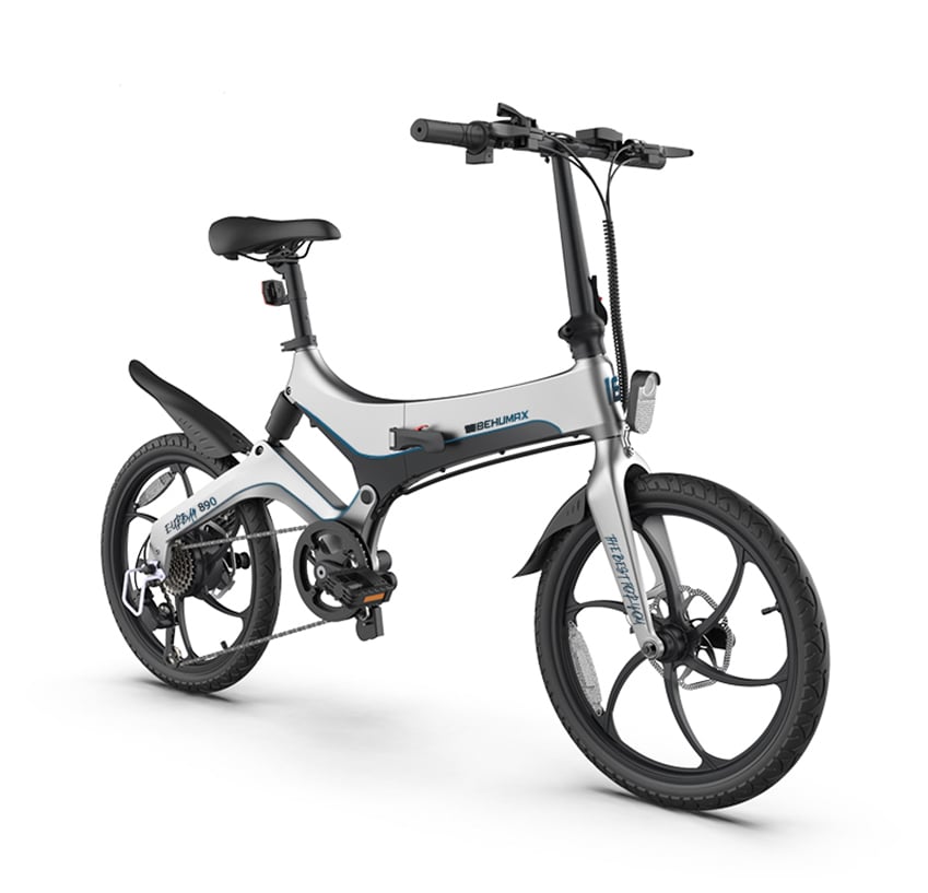 Bicicleta Eléctrica BEHUMAX E-Urban 890 Blanco (Autonomía: 35 Km - Velocidad Máx: 25 Km/h)