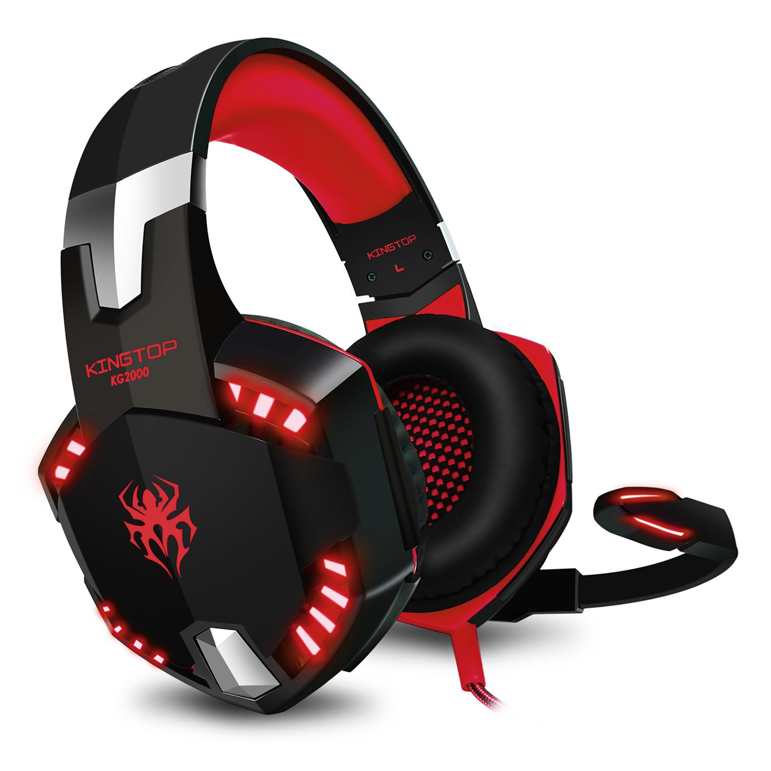 Auriculares Gaming KLACK Universal (Over Ear - Micrófono - Rojo)