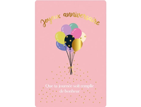 Tarjeta doble KIUB Des Plumes Et Des Fleurs Anniversaire