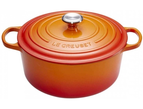 Le Creuset Evolution cocotte con tapa redonda todas las fuentes de calor incl. 67 hierro fundido naranjavolcánico 28 28cm