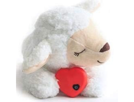 Juguete de peluche para perros, juguete para cachorros con ayuda para el comportamiento del latido del corazón Juguete cálido para mascotas de pelu...