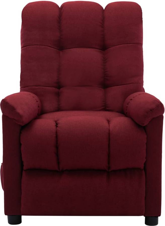 Reclinable De Masaje vidaxl tela rojo tinto 74x99x102cm 83