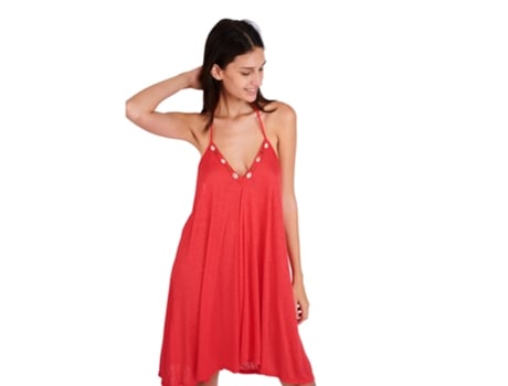 Vestido de Mujer para Playa BANANA MOON Ishana Caraiva Rojo (XL)