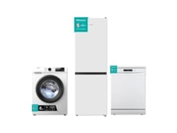 ARISTON PACK HISENSE Lavadora 8KG + Frigorifico Combinado blanco + Lavavajillas blanco