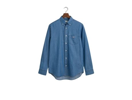 Camisa de Hombre GANT Regular Fit Índigo Azul (L)